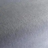 Moroso fabric sample, muted gray woven texture, short pile with directional nap, labeled “big punch ch3125 092 aquamarine” textile.